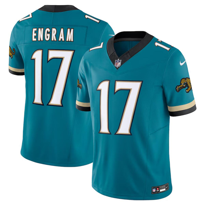 Youth Jacksonville Jaguars #17 Evan Engram Teal 2024 F.U.S.E. Prowler Throwback Vapor Limited Football Stitched Jersey